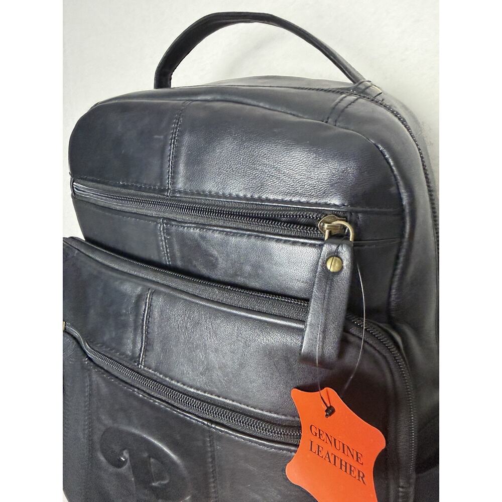 Philadelphia Phillies MLB Black Genuine Leather Backpack Team Logo Laptop Sleeve - Picture 8 of 8